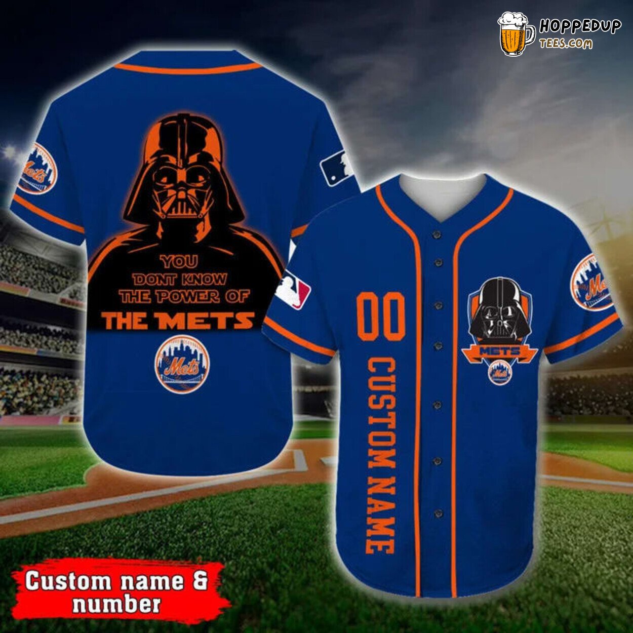 New York Mets Darth Vader Star Wars 3D Design Baseball Jersey Personalized