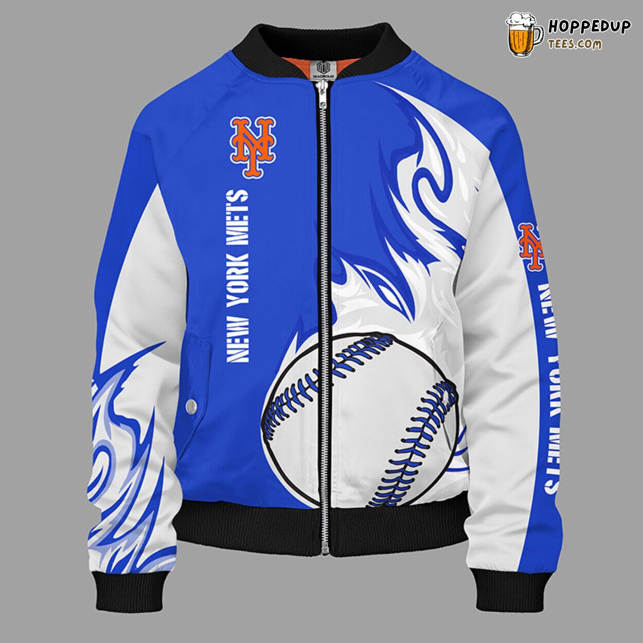 New York Mets MLB Classic Blue Premium Bomber Jacket Design