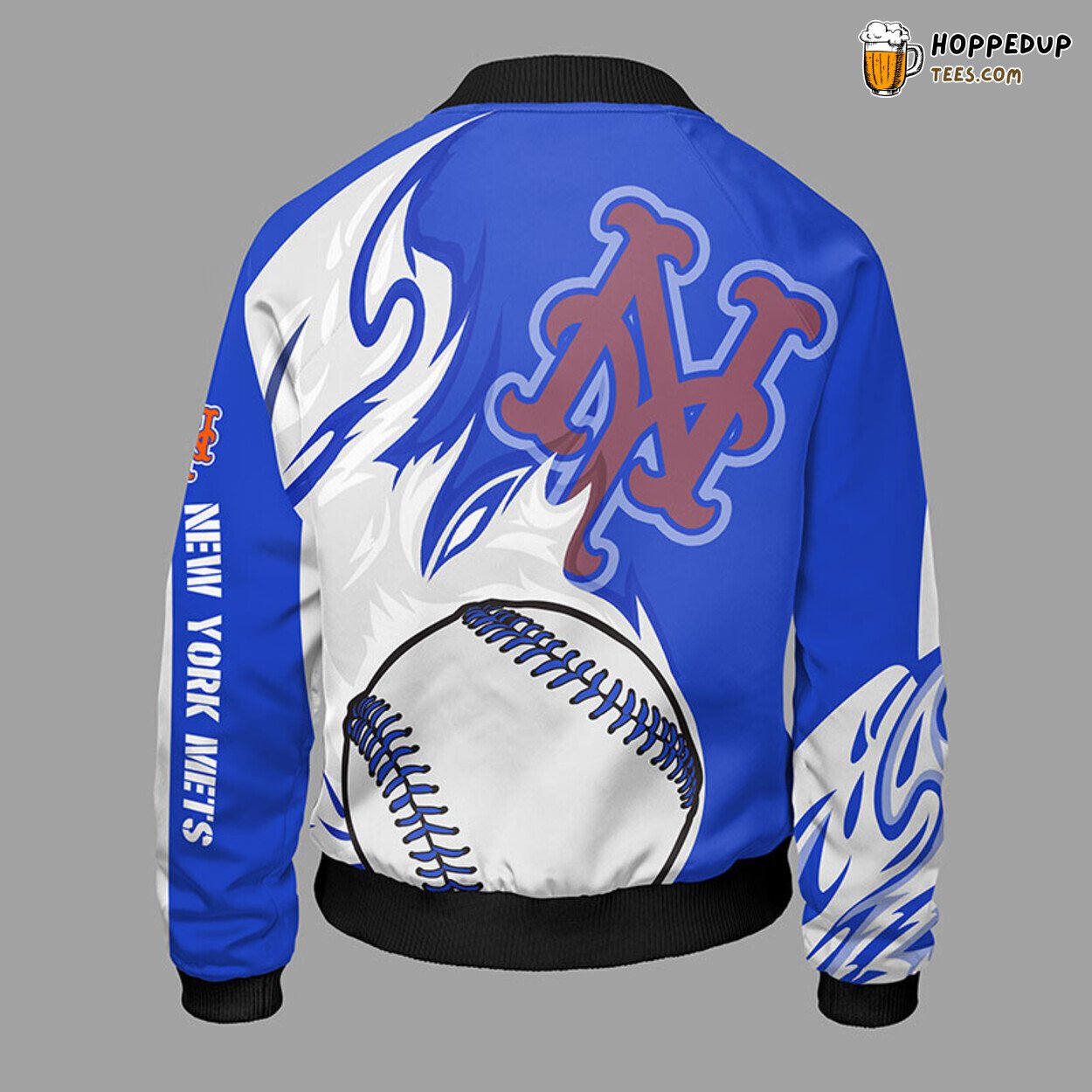 New York Mets MLB Classic Blue Premium Bomber Jacket Design