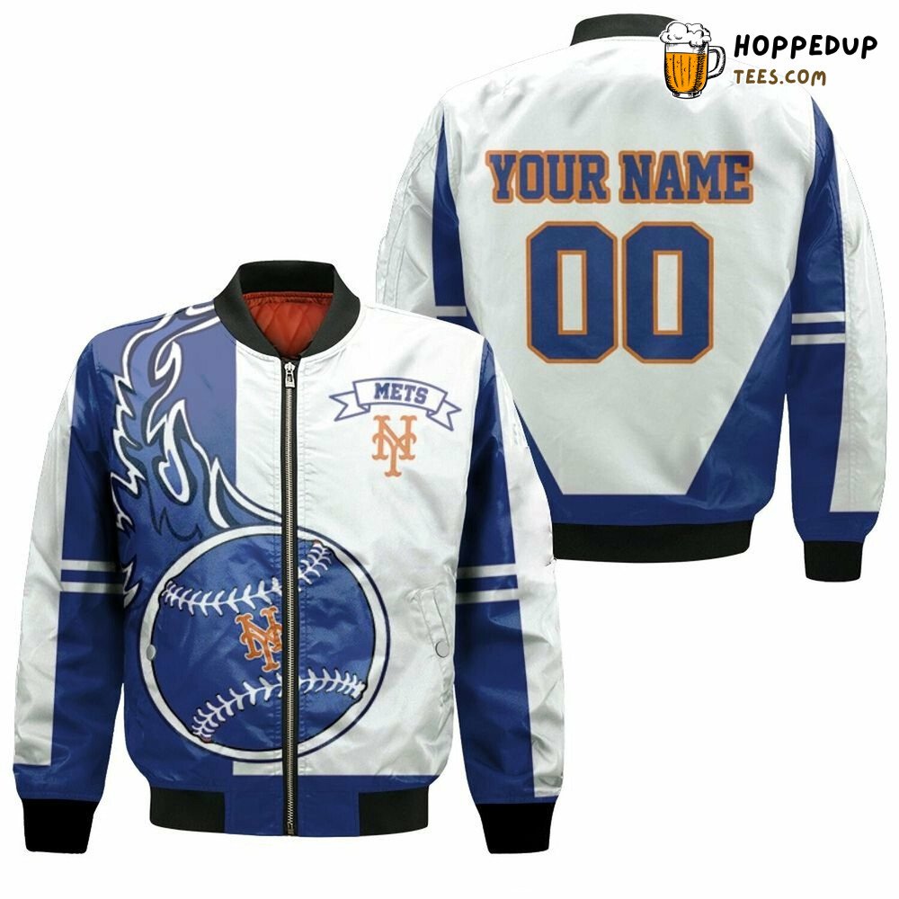 New York Mets MLB Custom Bomber Jacket Name Number Design
