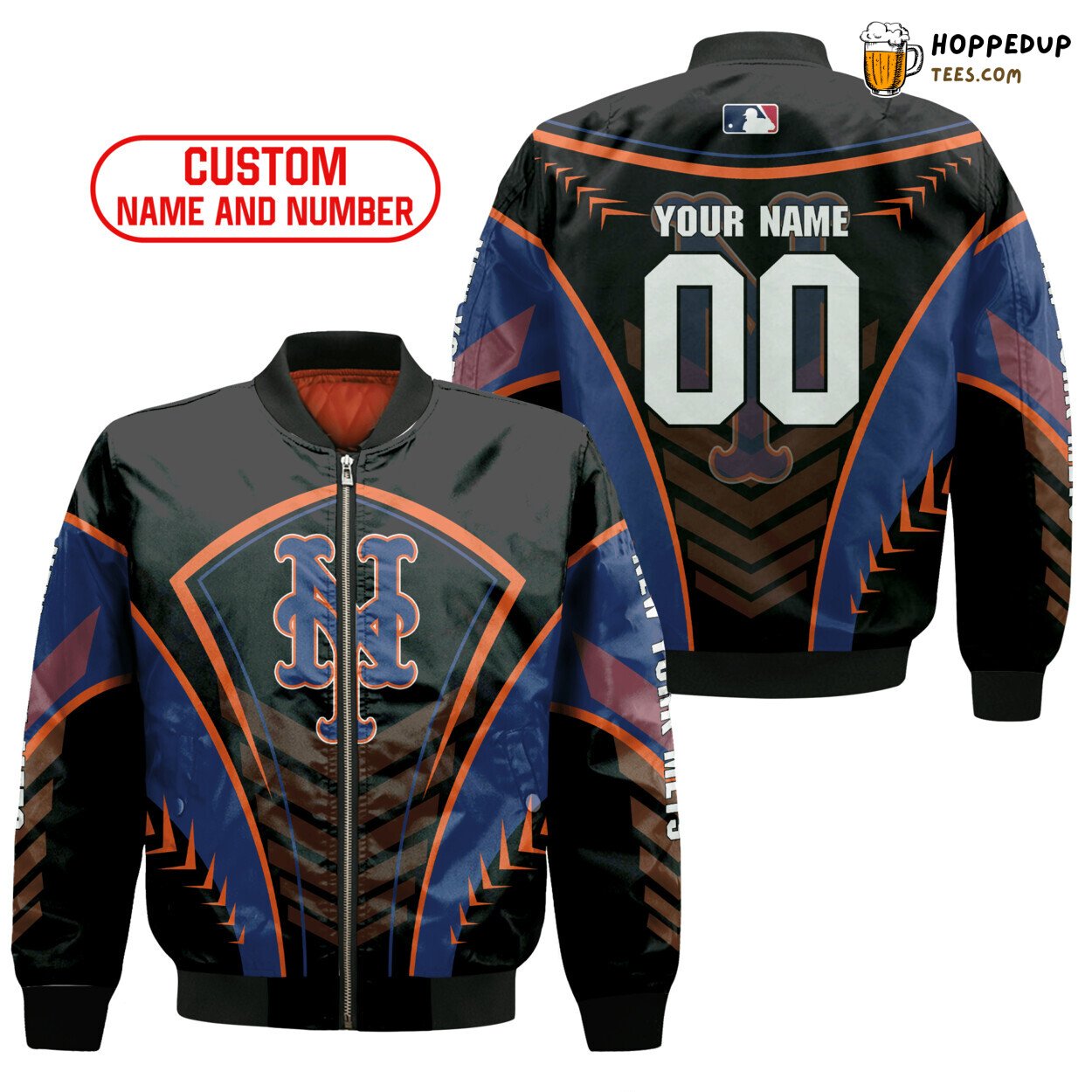 New York Mets Signature Series MLB Custom Name Bomber Jacket