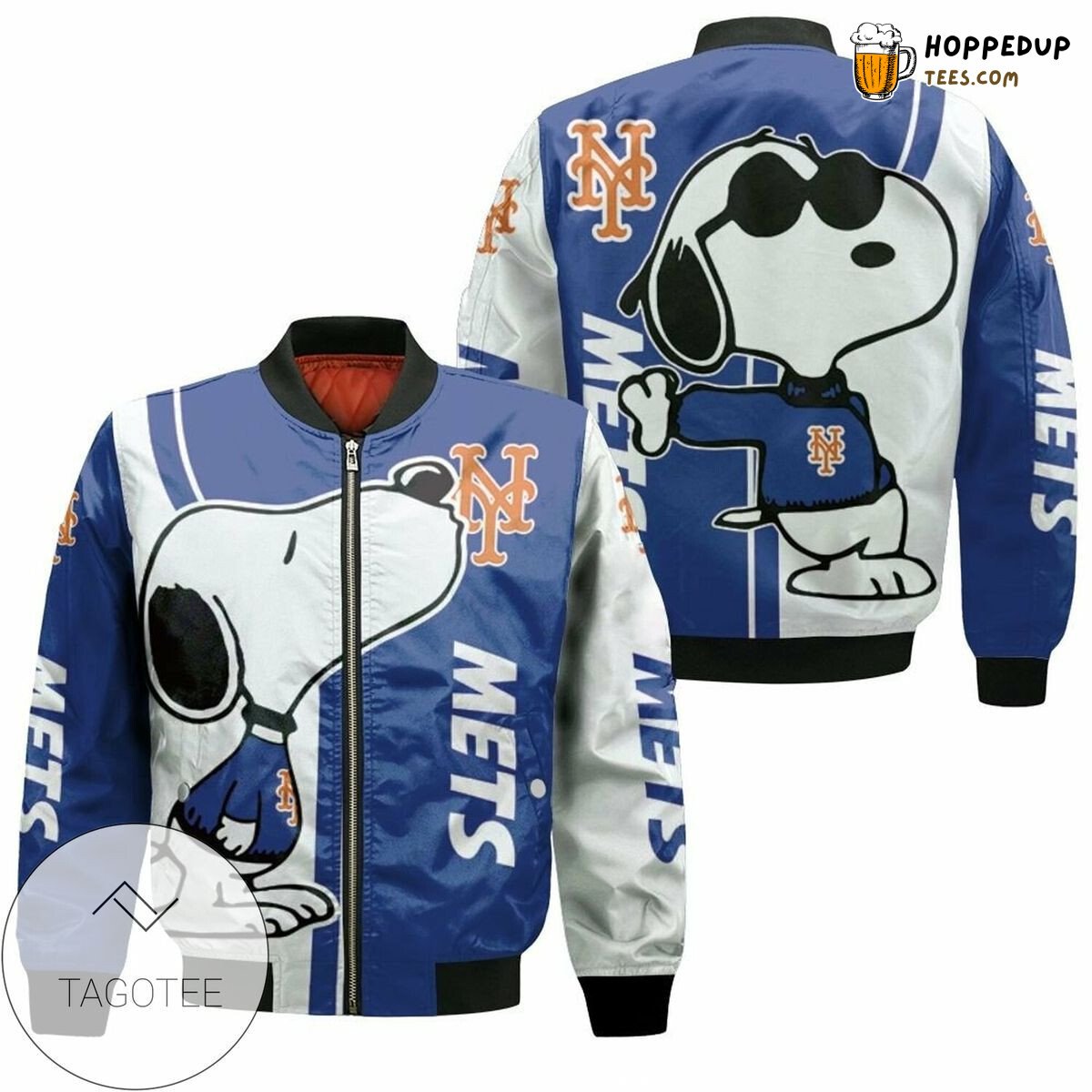 New York Mets Snoopy Themed MLB Love Bomber Jacket Series