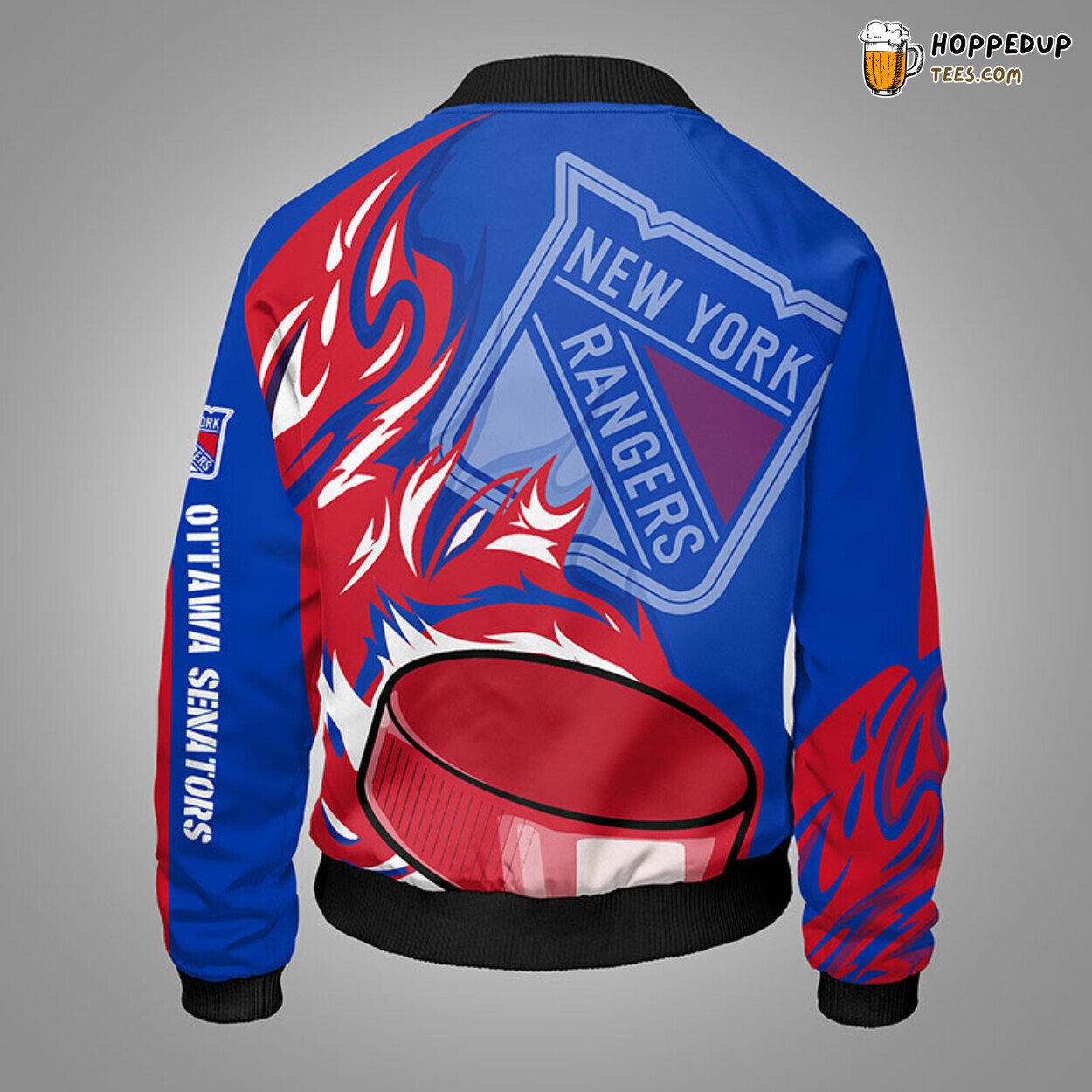 New York Rangers NHL Distinct Red Bomber Jacket Stylish Unique Look