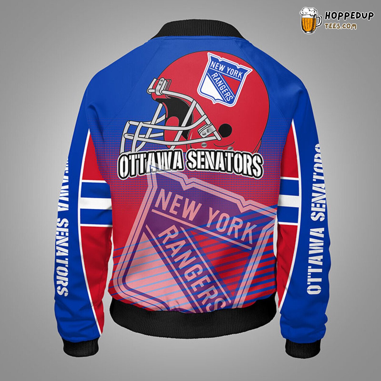 New York Rangers NHL Red Distinct Bomber Jacket Unique Stylish Design Look