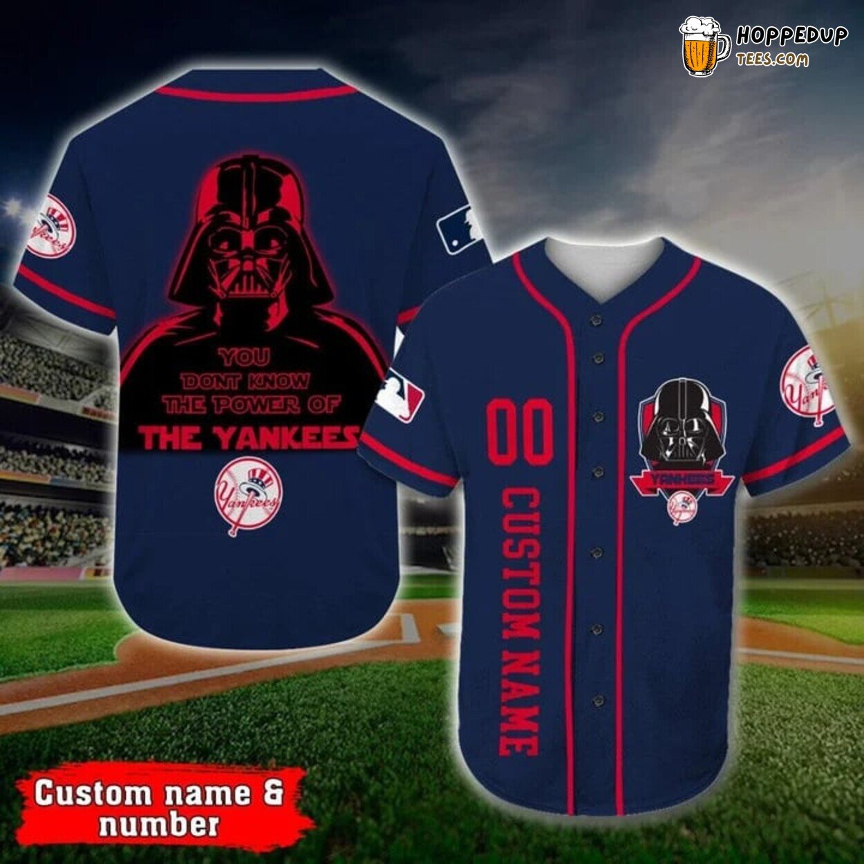 New York Yankees Darth Vader Star Wars 3D Print Baseball Jersey Edition
