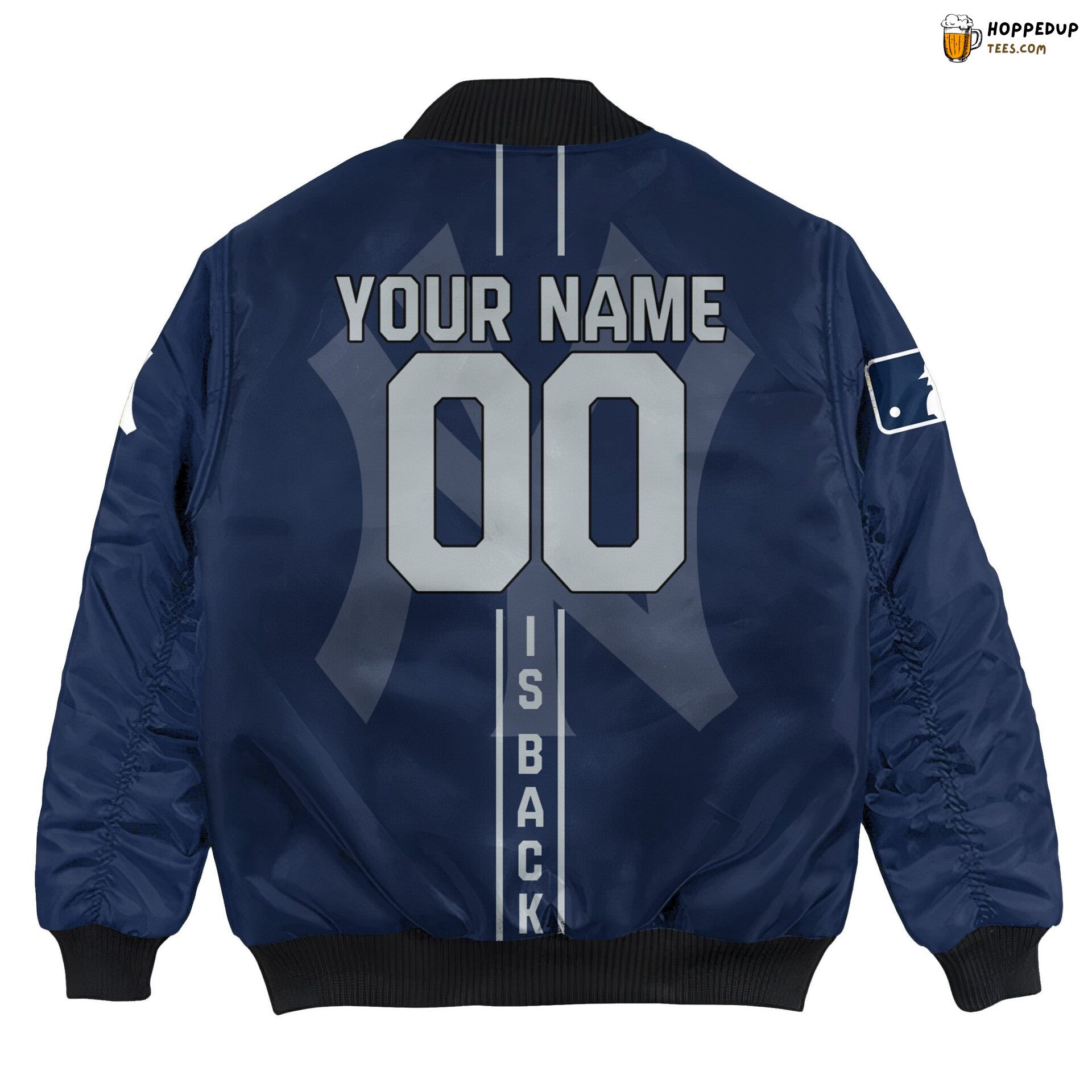 New York Yankees MLB Unique Name & Number Crafted Bomber Jacket