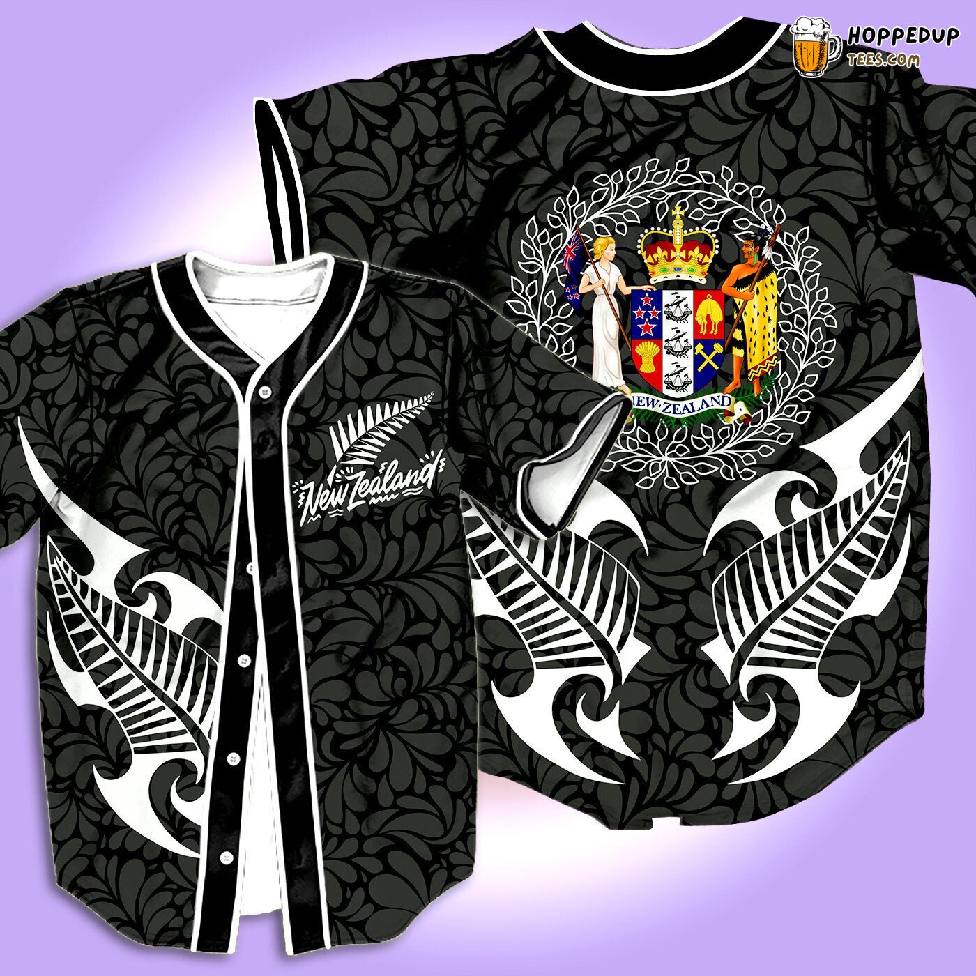 New Zealand King Queen Baseball Tee Jersey Shirts 3D