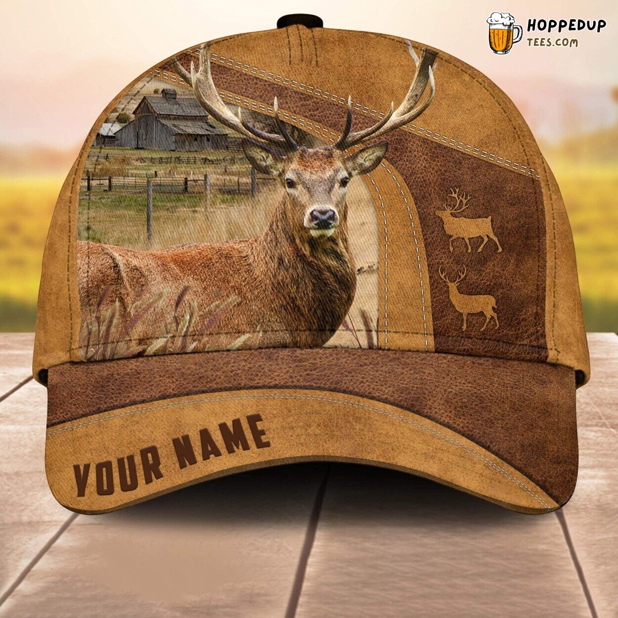 New Zealand Red Deer Custom 3D Print Cap Farm Lovers Leather Animal