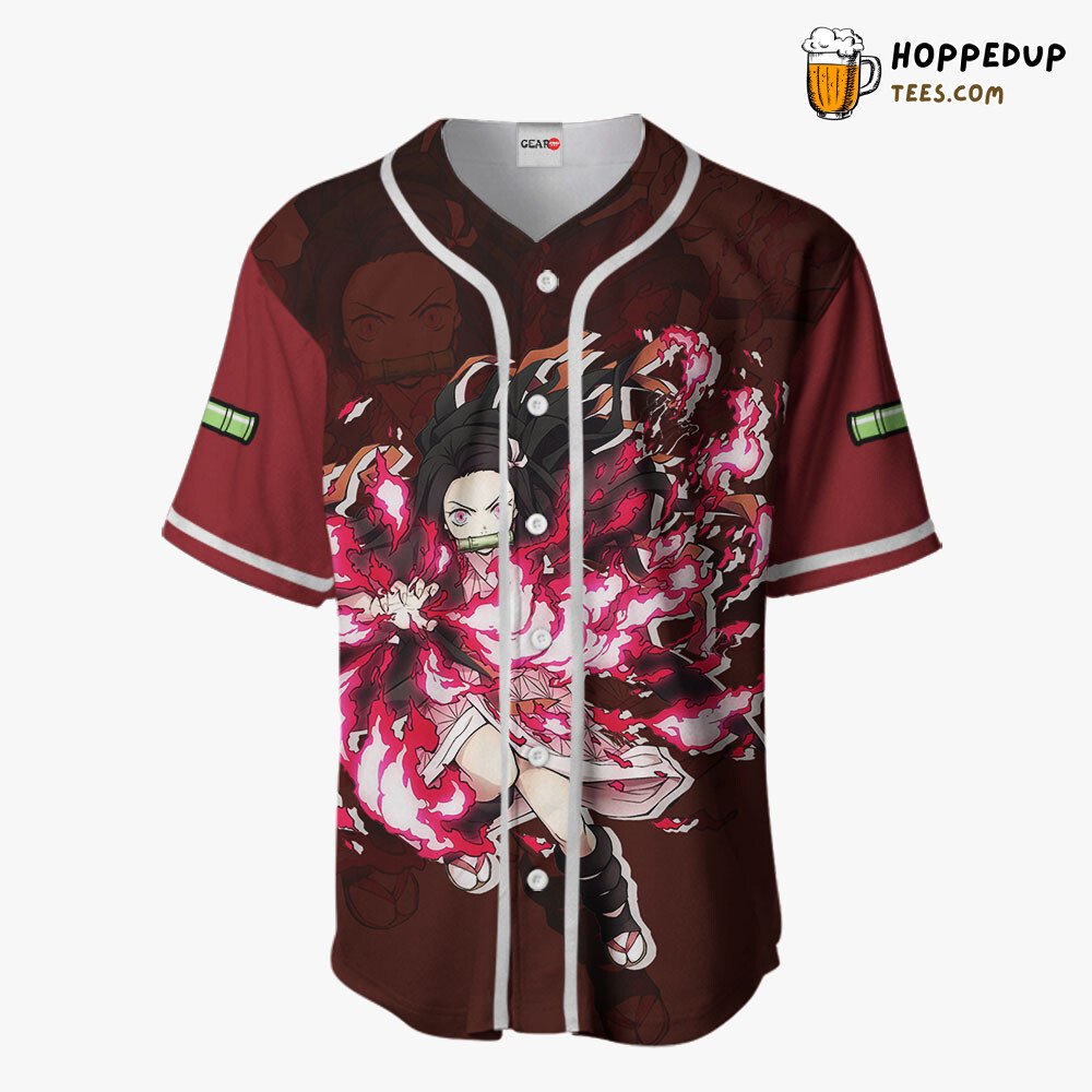 Nezuko Blood Demon Art Unique Anime Design Baseball Jersey Distinctive
