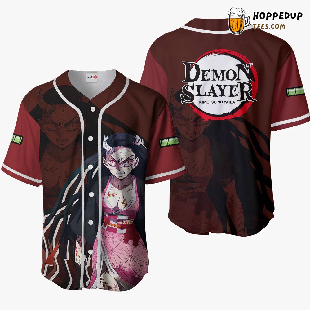 Nezuko Demon Form Unique Anime Design Baseball Jersey Distinctive Edition Nezuko Demon Form Unique Anime Design Baseball Jersey Distinctive Edition