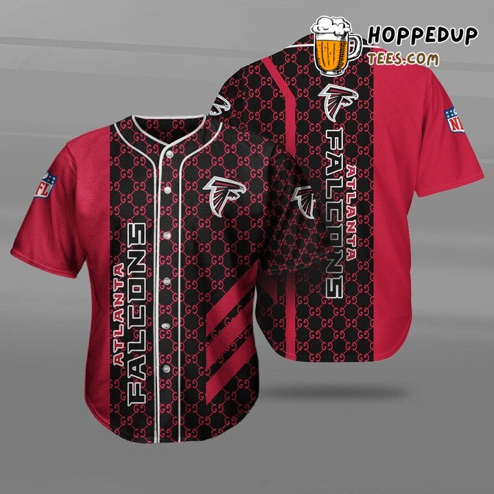 NFL Atlanta Falcons Red Black Baseball Jersey Unisex Shirt