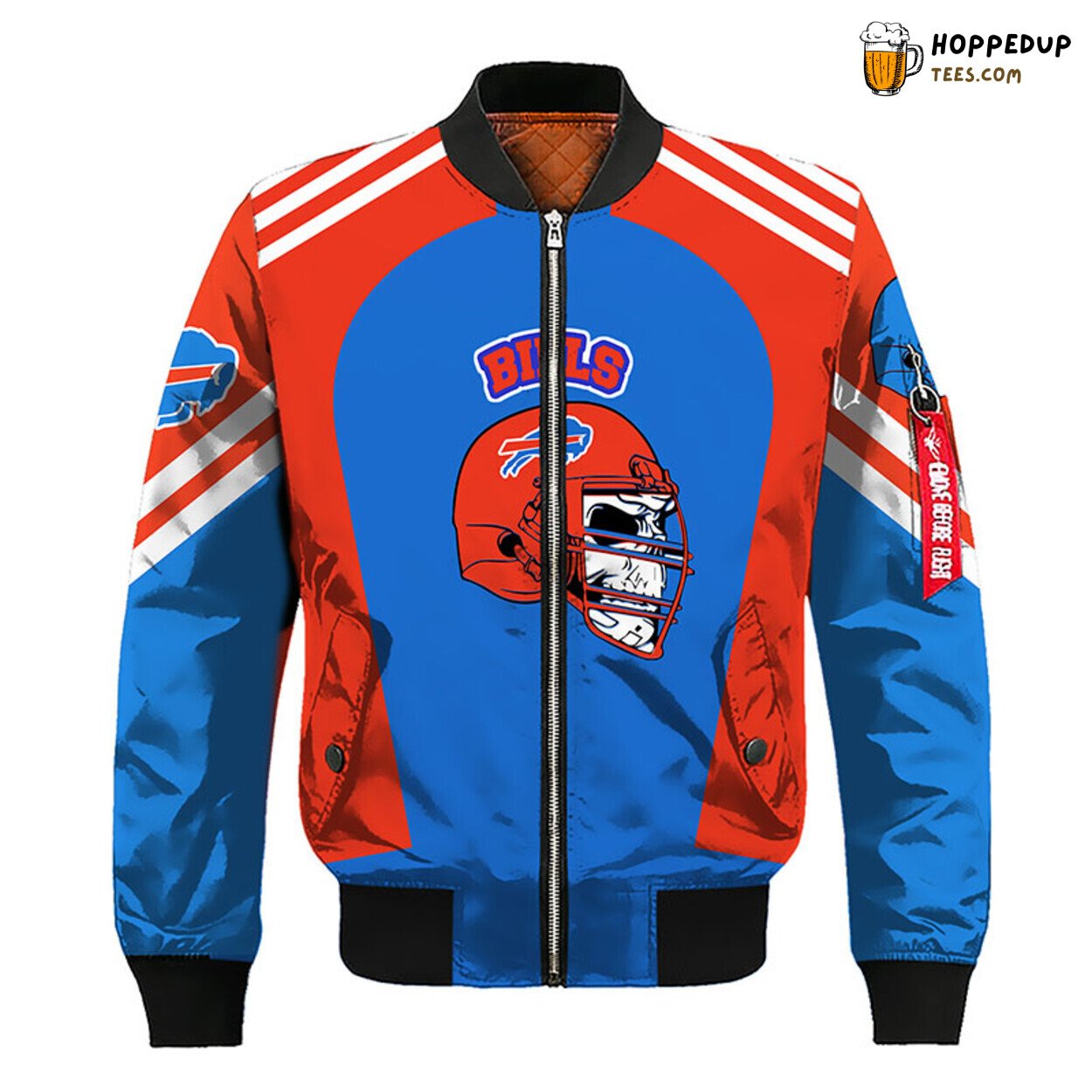 NFL Buffalo Bills Skull Red Blue Unique Bomber Jacket Distinct