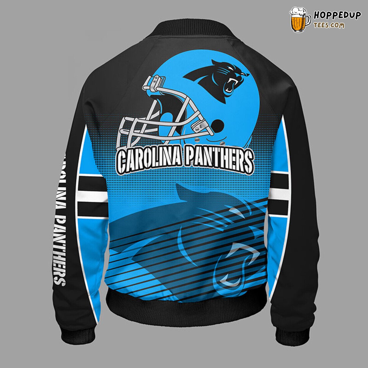 NFL Carolina Panthers Blue Black Classic Bomber Jacket Fashion