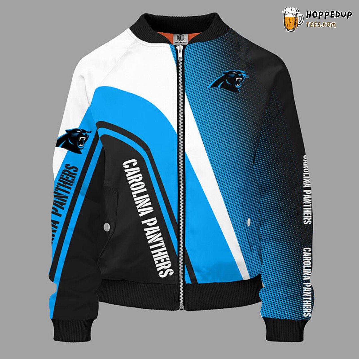 NFL Carolina Panthers Blue Classic Bomber Jacket Signature