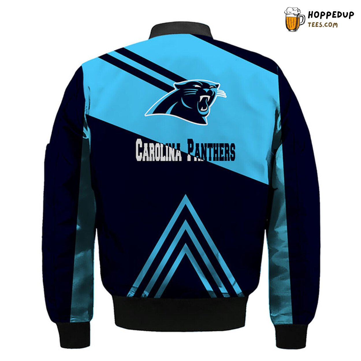 NFL Carolina Panthers Blue Unisex Distinct Bomber Jacket Look