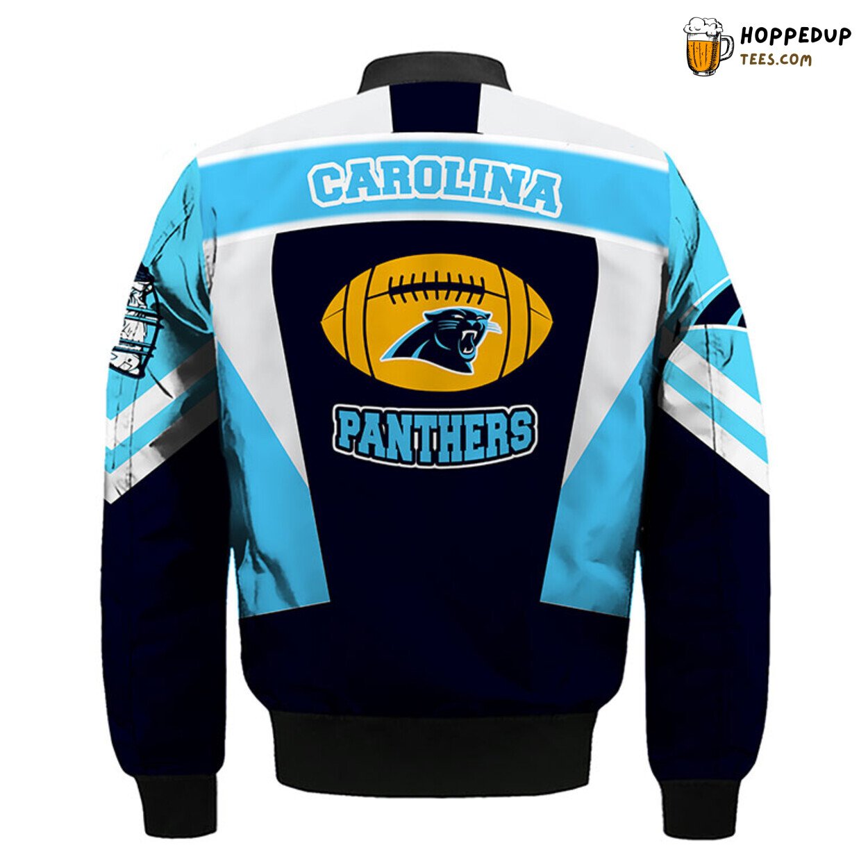 NFL Carolina Panthers Skull Blue Distinct Bomber Jacket Trend