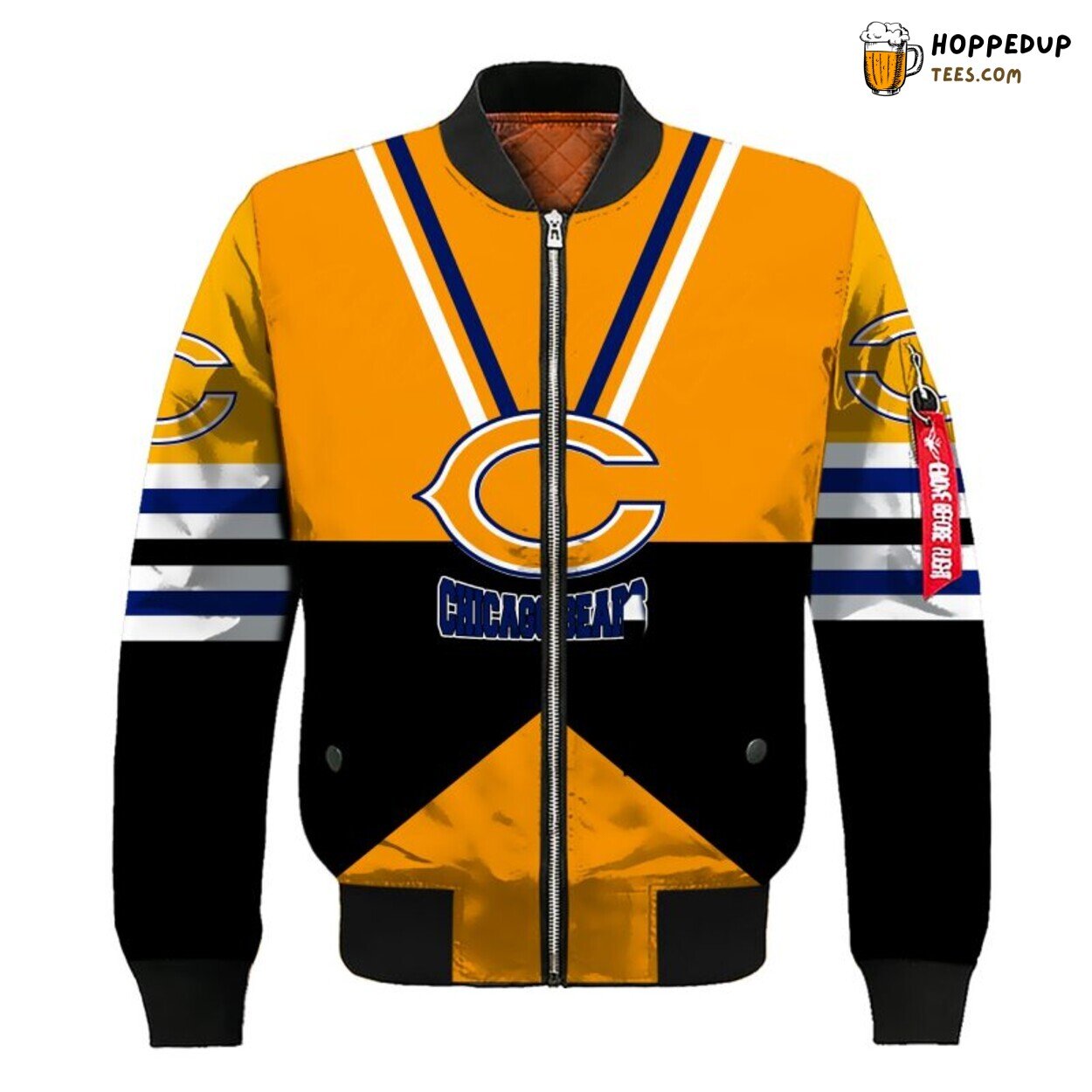 NFL Chicago Bears Orange Classic Bomber Jacket Distinct Trend