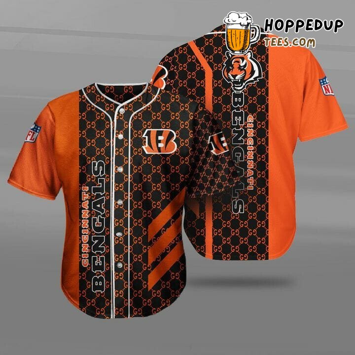 NFL Cincinnati Bengals GC Orange Black Baseball Jersey Unisex Shirt