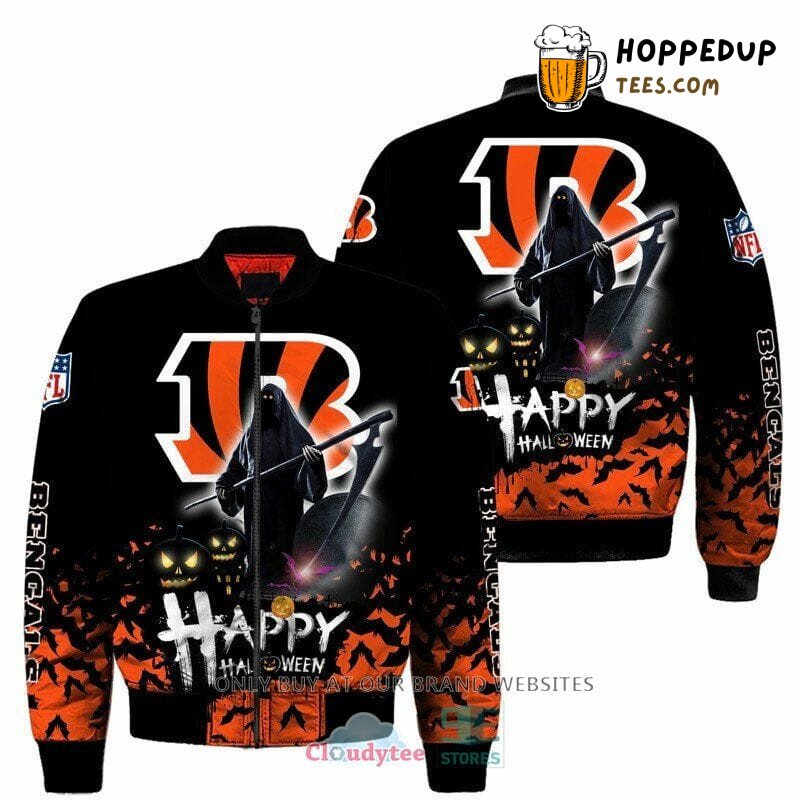 NFL Cincinnati Bengals Happy Halloween Bomber Jacket