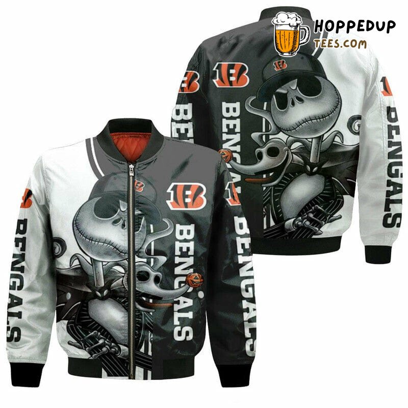 NFL Cincinnati Bengals Jack Skellington Bomber Jacket