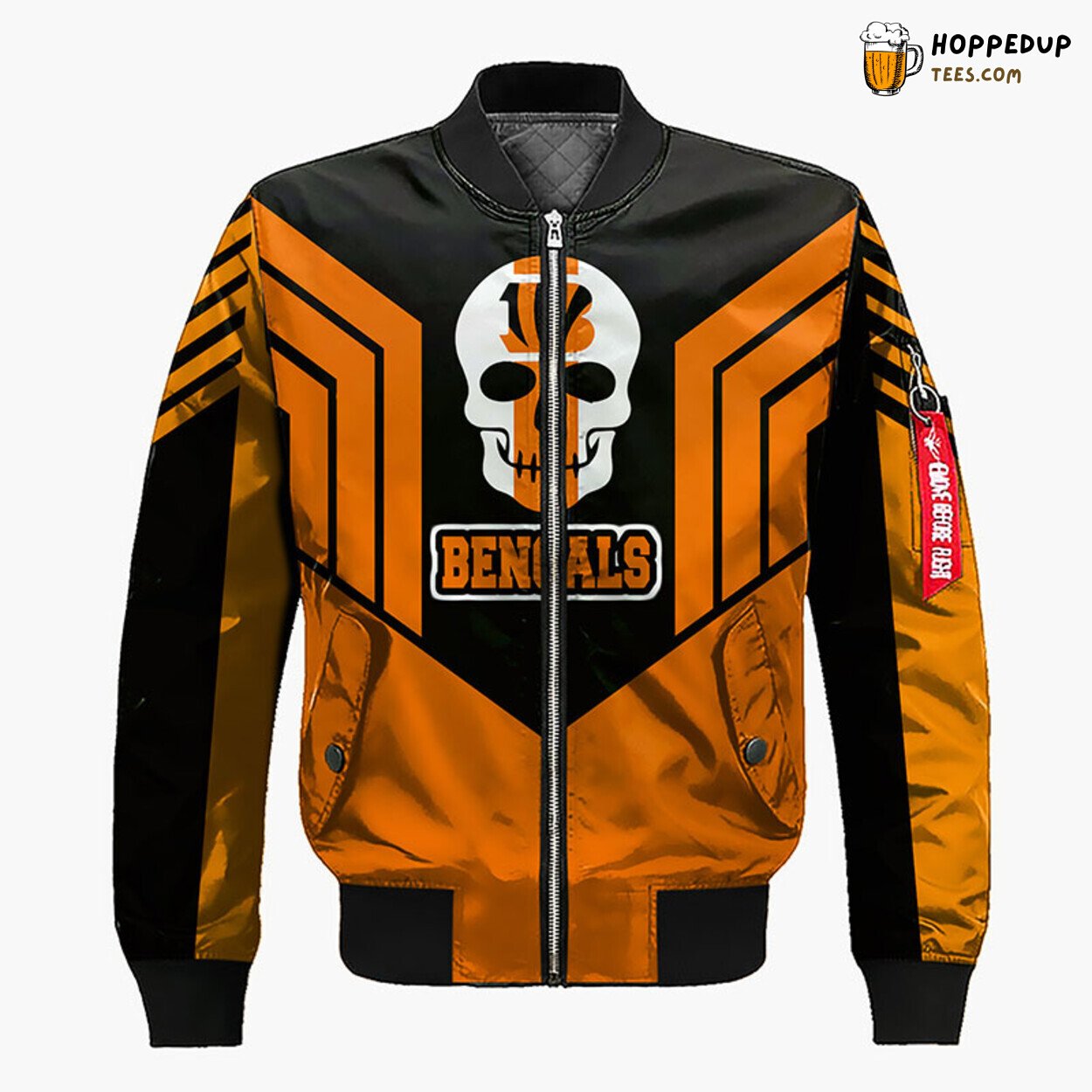 NFL Cincinnati Bengals Skull Orange Black Bomber Jacket Trend NFL Cincinnati Bengals Skull Orange Black Bomber Jacket Trend