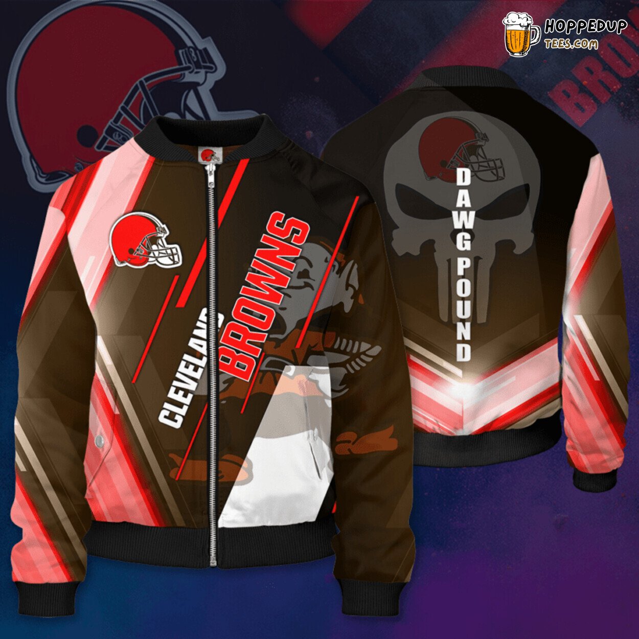 NFL Cleveland Browns CB Elite Football Bomber Jacket Authentic Collection