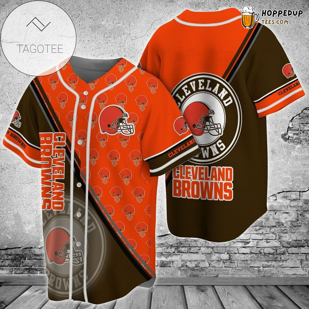 NFL Cleveland Browns Orange Baseball Jersey Unisex Shirt