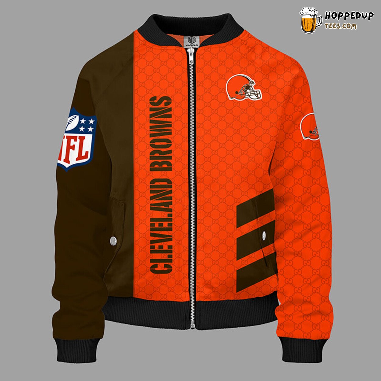 NFL Cleveland Browns Orange Classic Bomber Jacket Unique