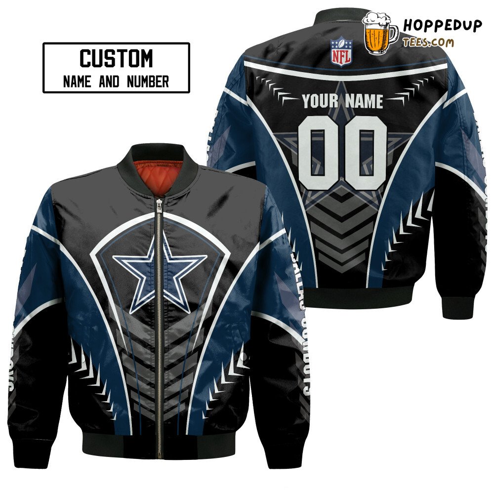 NFL Dallas Cowboys Custom Name Number Protect Bomber Jacket