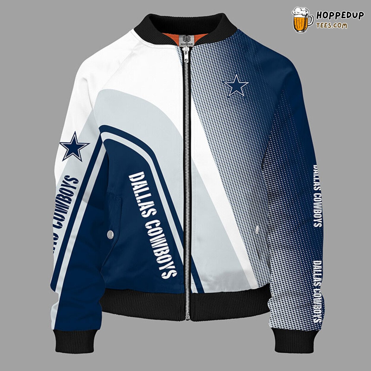NFL Dallas Cowboys Distinct Blue Bomber Jacket Perfect for Fans