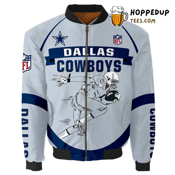 NFL Dallas Cowboys Graphic Player Running Bomber Jacket