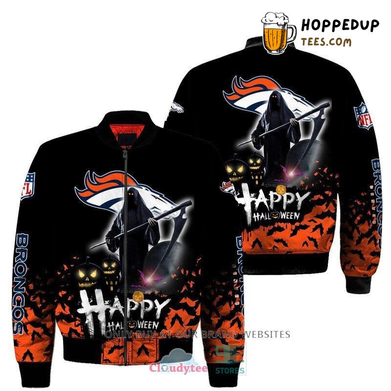 NFL Denver Broncos Happily Halloween Bomber Jacket