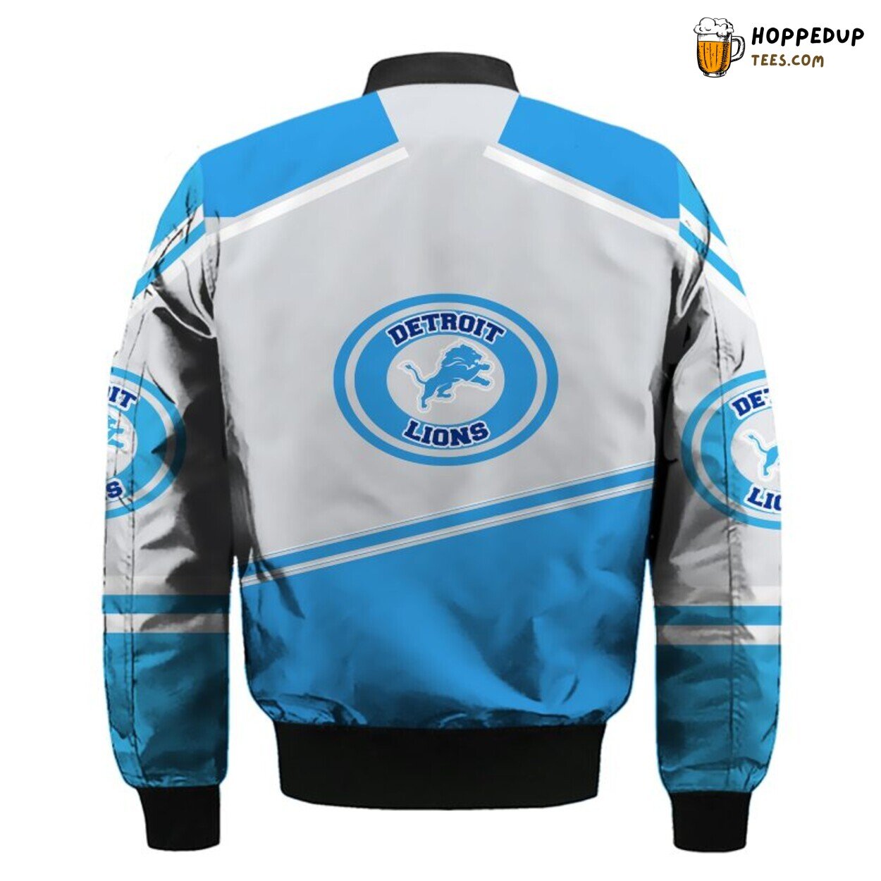 NFL Detroit Lions Blue Silver Premium Unisex Bomber Jacket