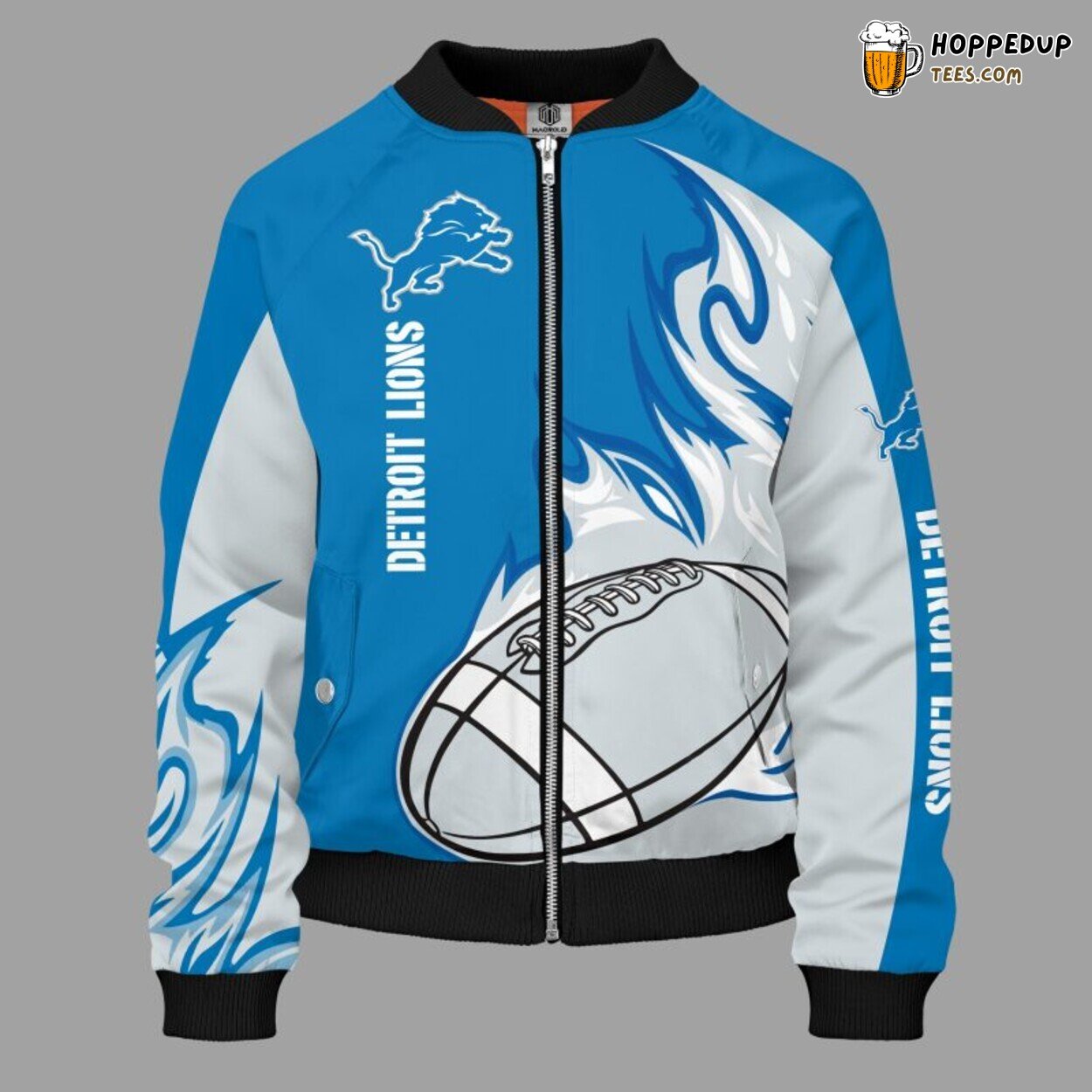 NFL Detroit Lions Classic Blue Premium Unisex Bomber Jacket