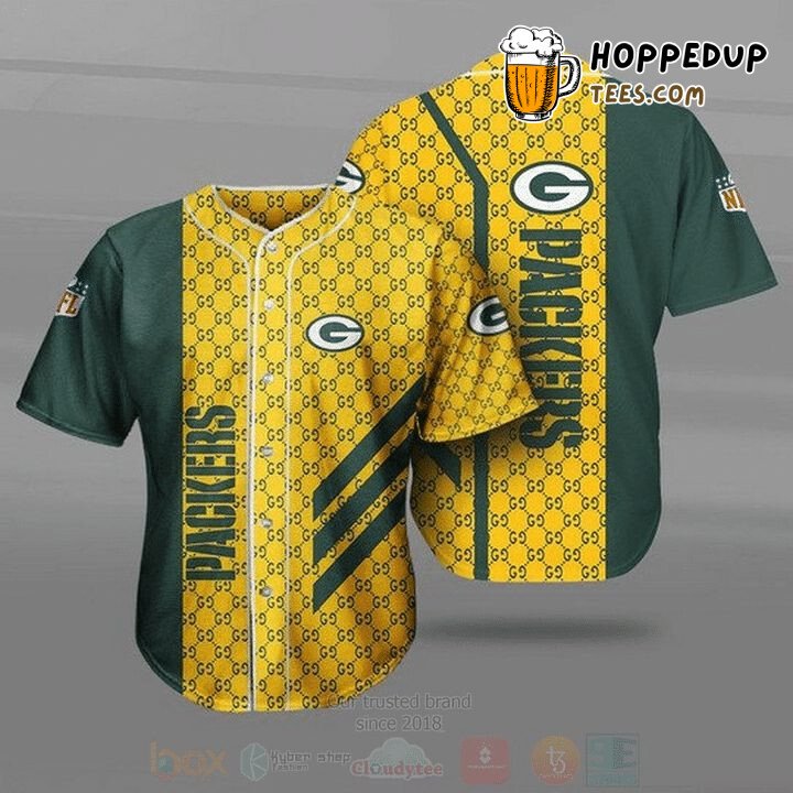NFL Green Bay Packers Blue Yellow Edition Baseball Jersey Unisex Shirt