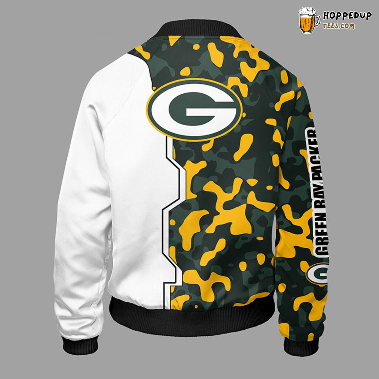 NFL Green Bay Packers Camouflage Yellow Premium Bomber Jacket