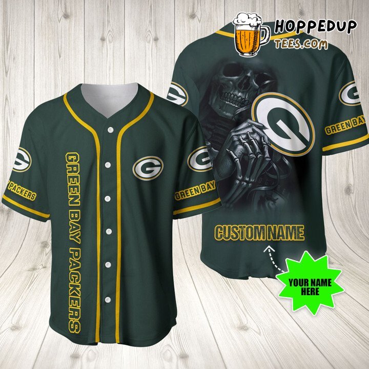 NFL Green Bay Packers Custom Name Number Hades Fashion Baseball Jersey Unisex Shirt