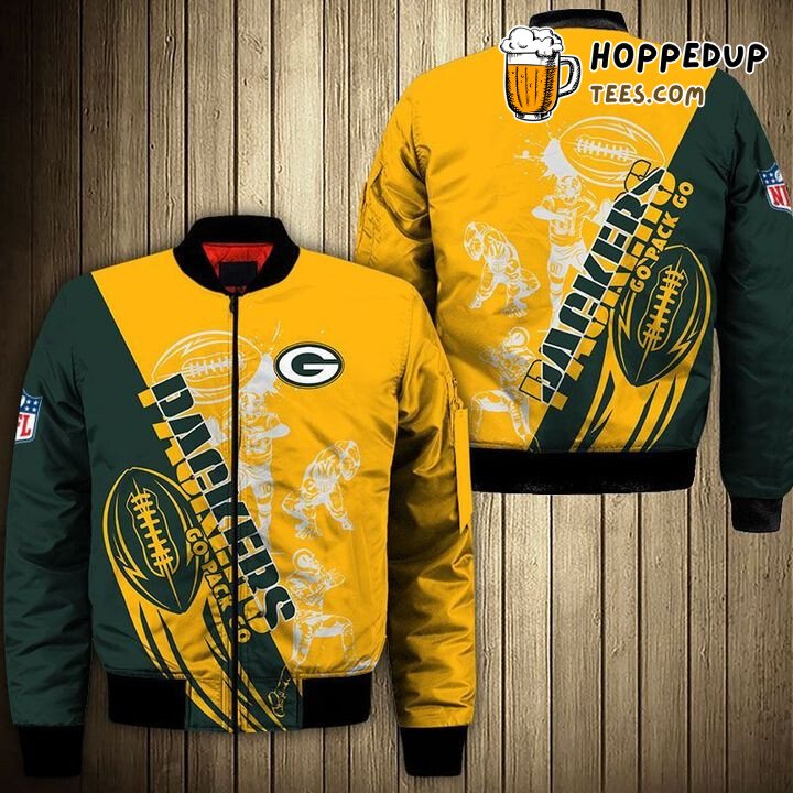 NFL Green Bay Packers Green Yellow Edition Bomber Jacket