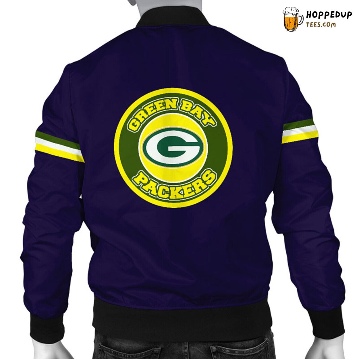 NFL Green Bay Packers Violet Premium Bomber Jacket Design