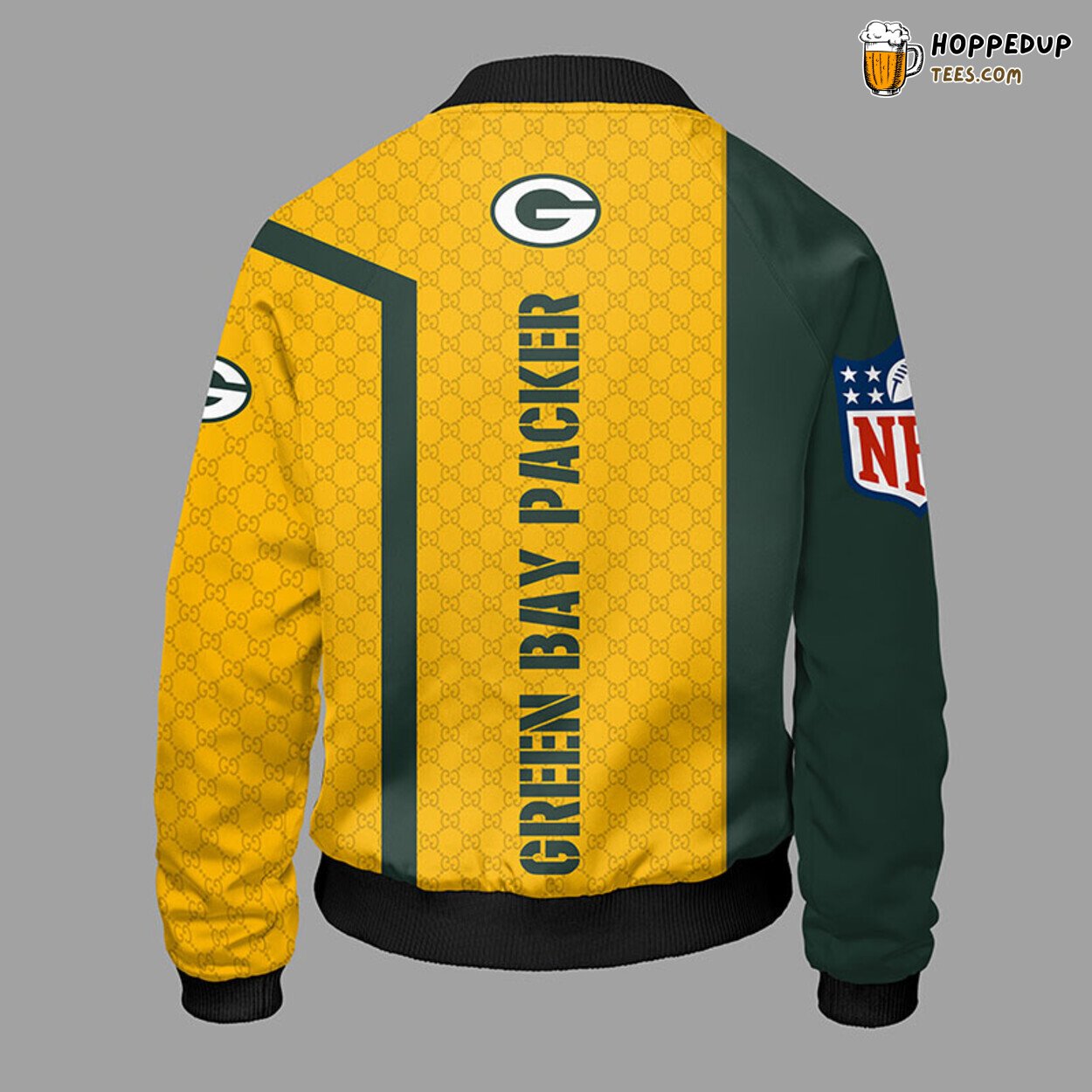 NFL Green Bay Packers Yellow Green Premium Unisex Bomber Jacket