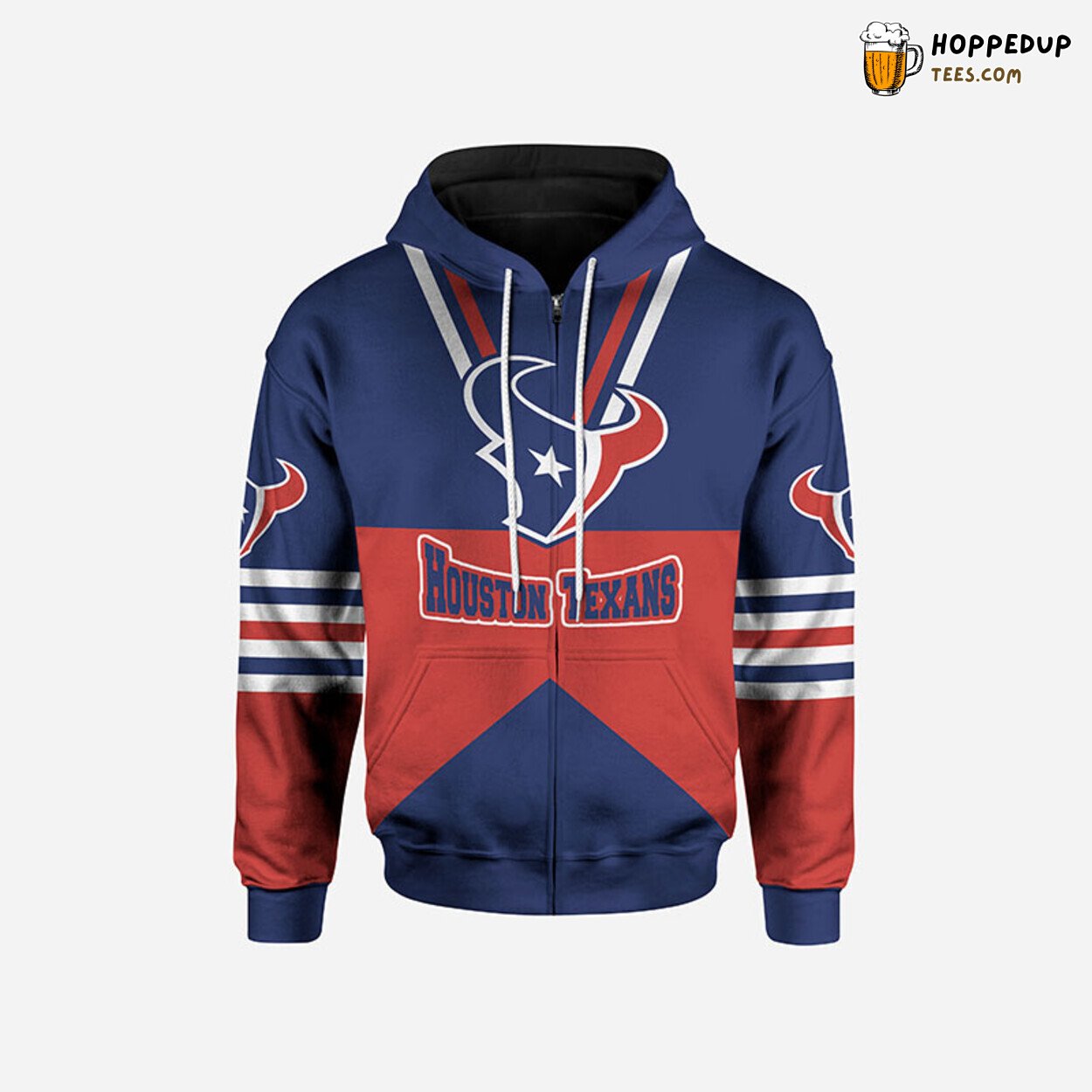 NFL Houston Texans Premium Blue Red Bomber Jacket Design