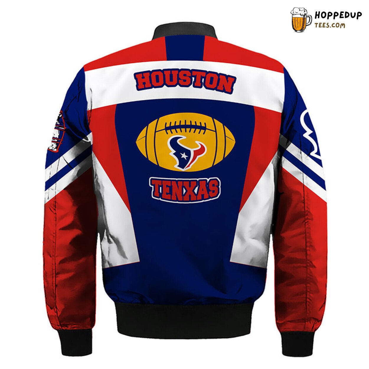 NFL Houston Texans Premium Skull Blue Red Unisex Bomber Jacket