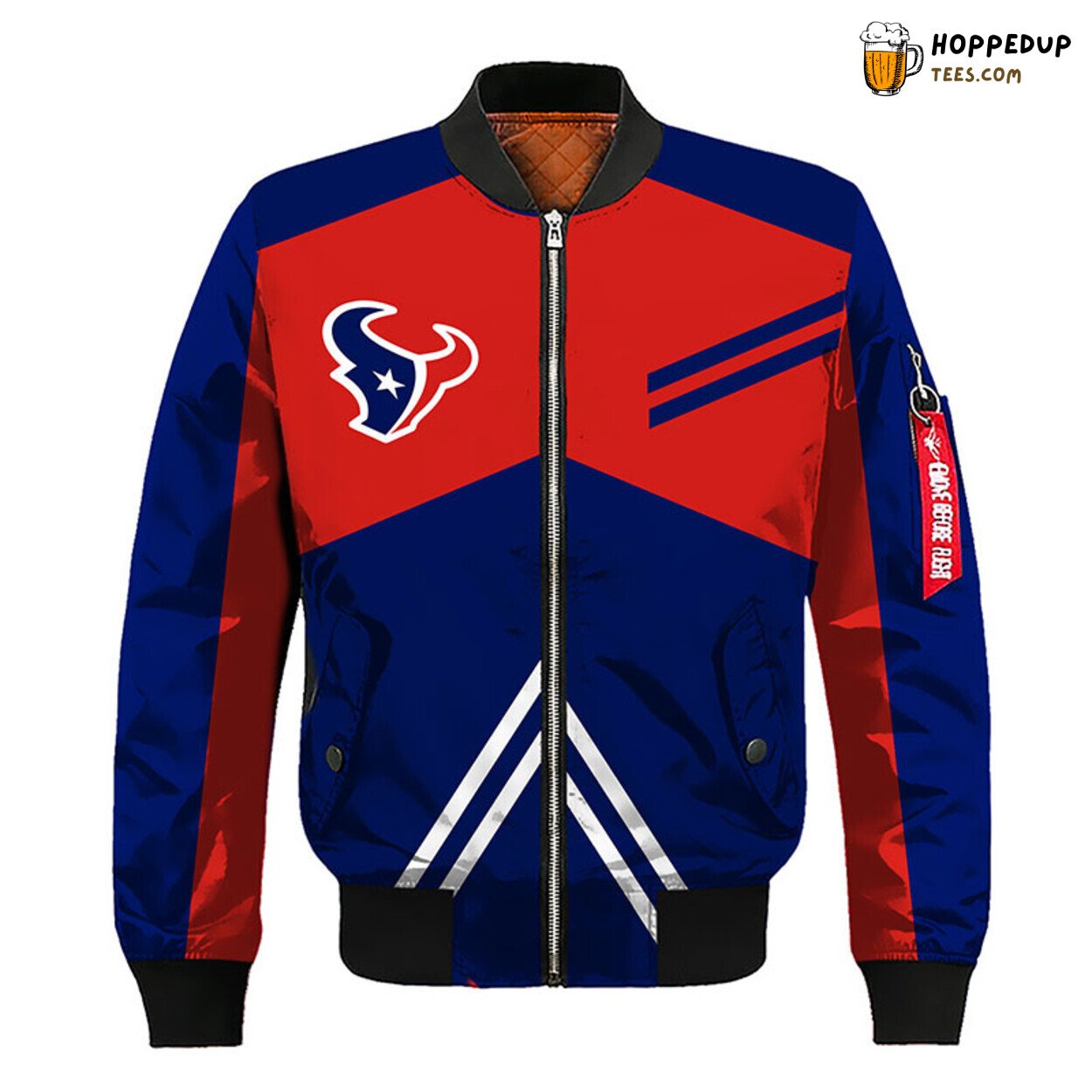 NFL Houston Texans Red Blue Premium Unisex Bomber Jacket