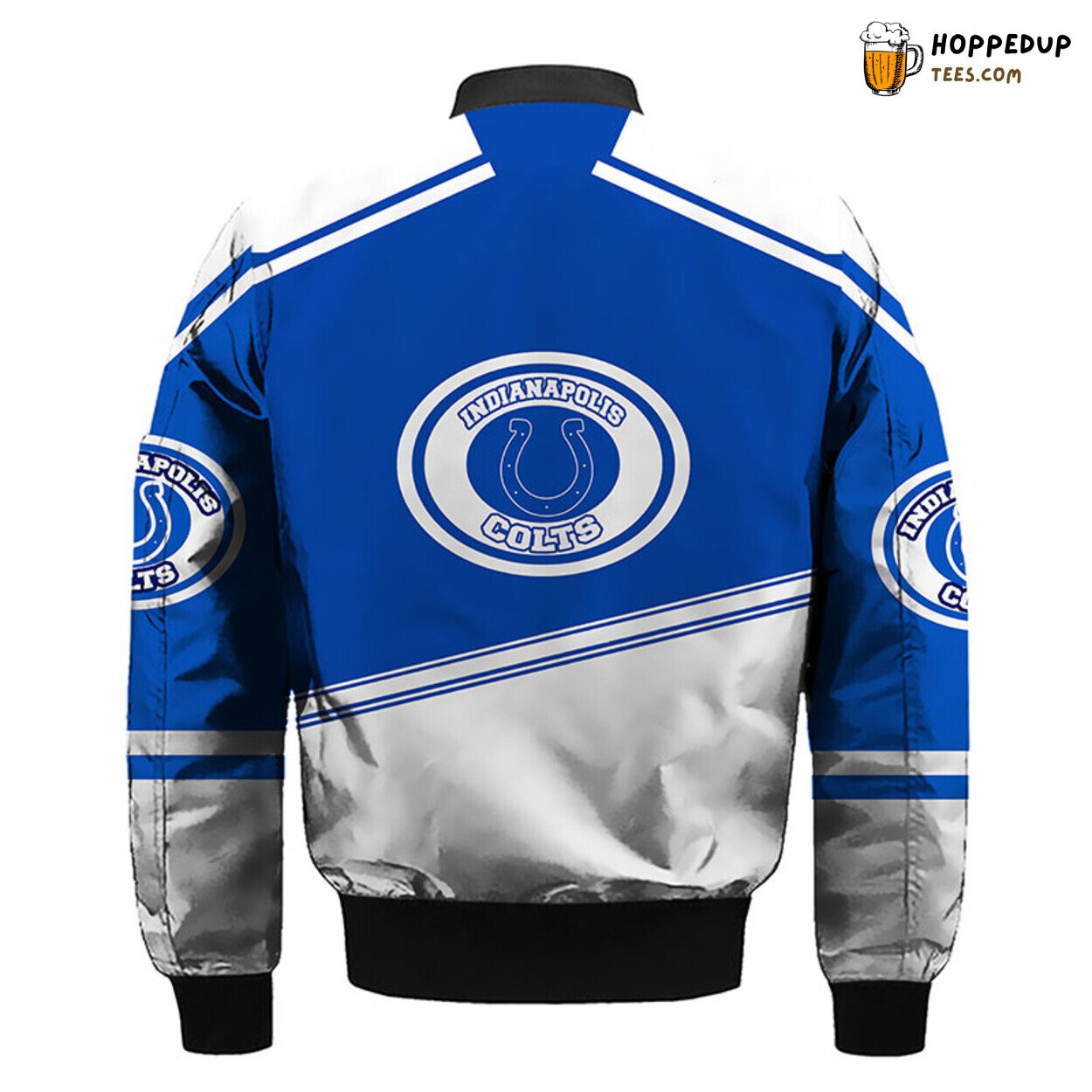 NFL Indianapolis Colts Blue Silver Premium Unisex Bomber Jacket