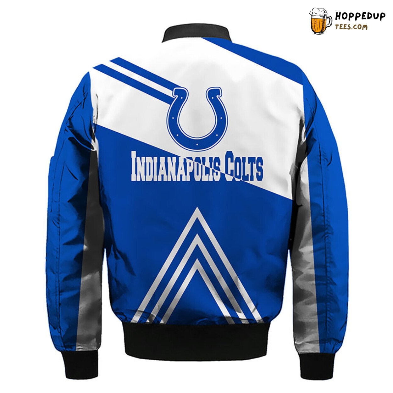 NFL Indianapolis Colts Silver Blue Premium Unisex Bomber Jacket