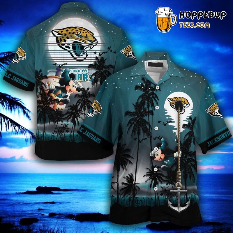 NFL Jacksonville Jaguars Mickey Mouse Teal Baseball Jersey Unisex Shirt