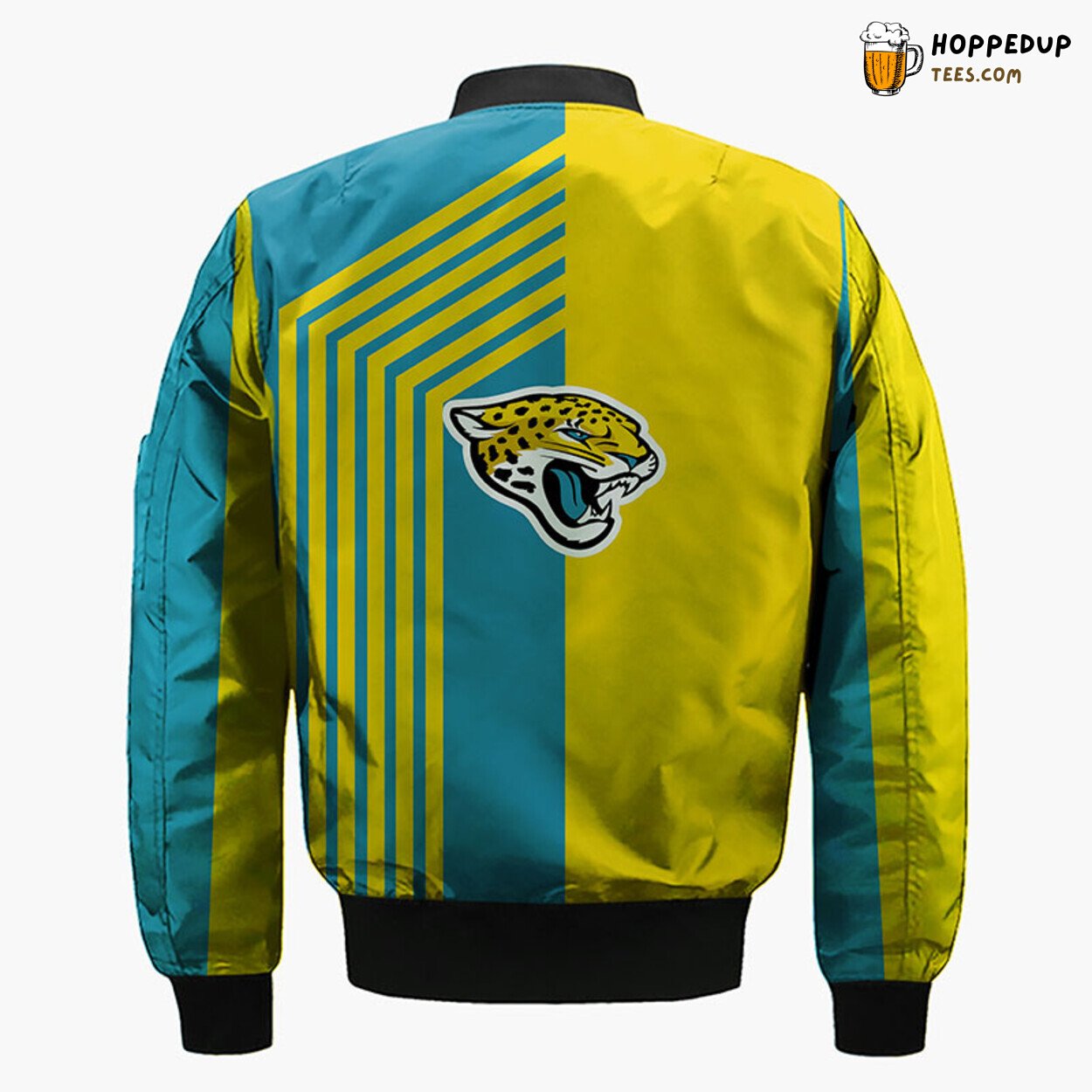 NFL Jacksonville Jaguars Premium Skull Yellow Blue Bomber Jacket