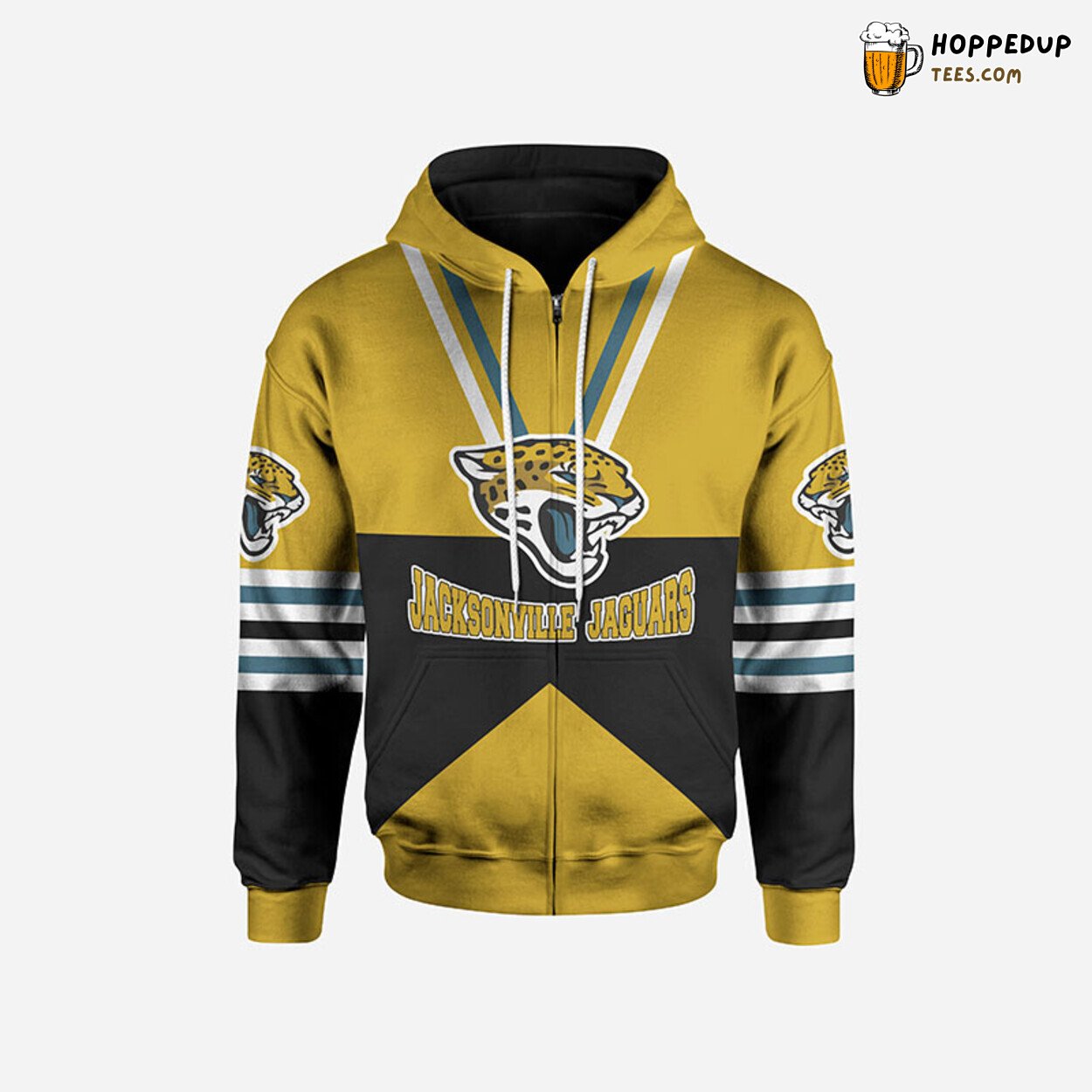 NFL Jacksonville Jaguars Yellow Black Premium Bomber Jacket Design