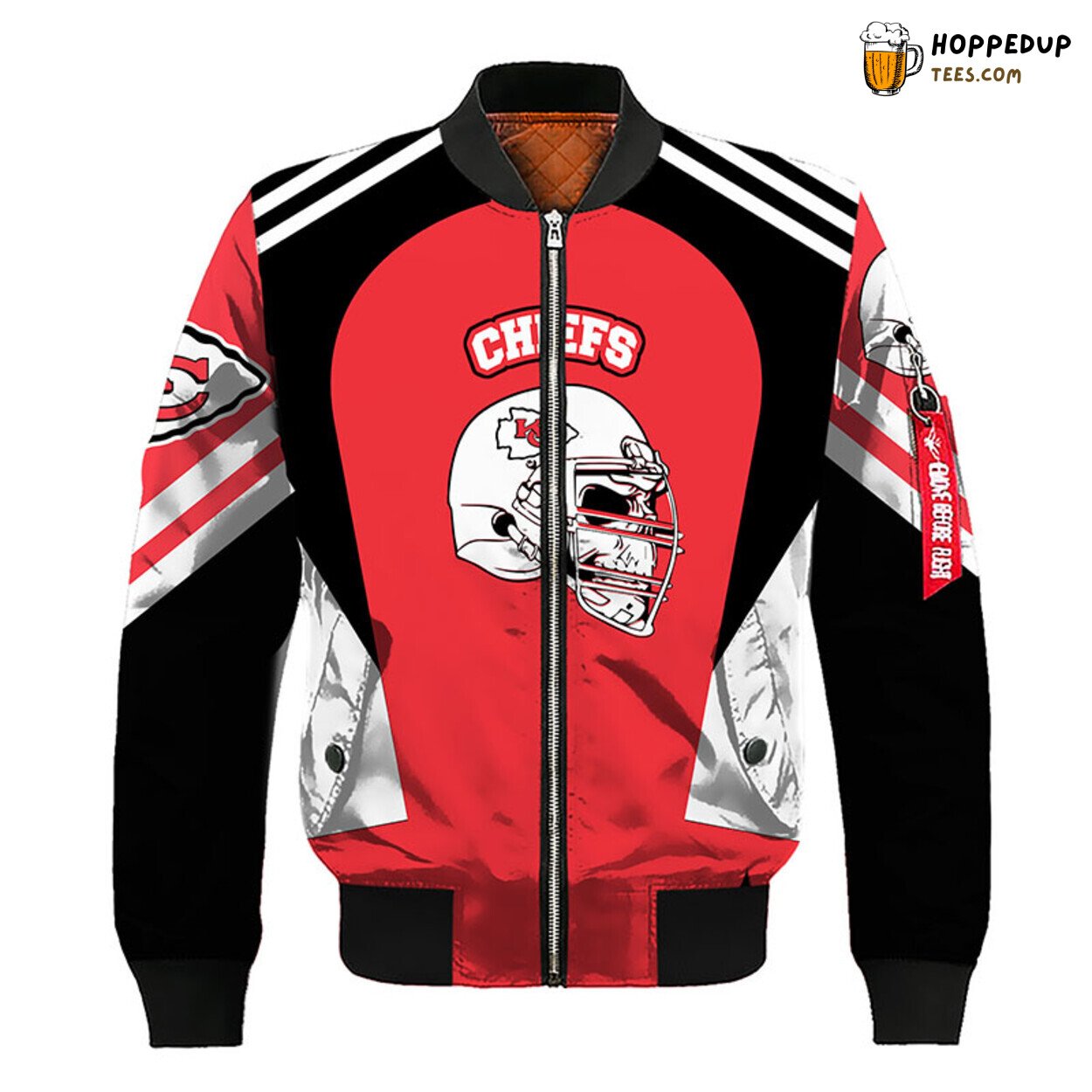 NFL Kansas City Chiefs Premium Skull Red Unisex Bomber Jacket
