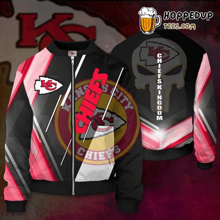 NFL Kansas City Chiefs Punisher Skull Bomber Jacket